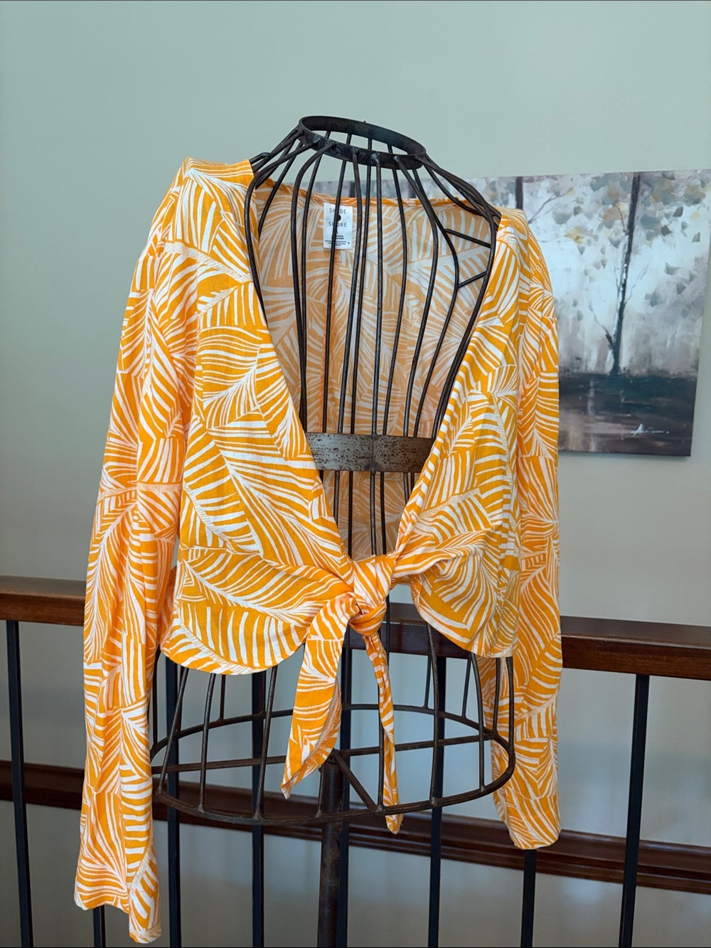 NEW Shade & Shore Tie Waist Eco Versatile Bright Anywhere Fun Top Size L